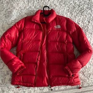 The North Face Women's Vibrant Red Puffer Jacket